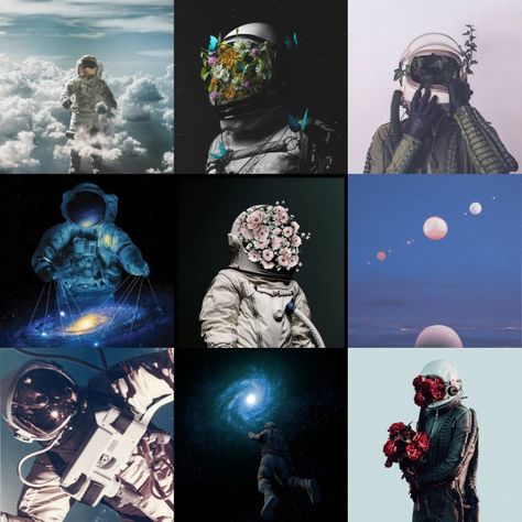 Astronaut Moodboard, Astronaut Aesthetic, Ocs Ideas, Ideas Aesthetic, Aliens, Mood Boards, Batman, Movie Posters, Fictional Characters