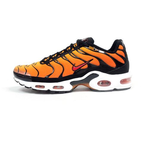 Nike Air Max Plus Tour Yellow Team Orange Black ❤ liked on Polyvore featuring shoes and sneakers Nike Air Max Black, Team Orange, Nike Tn, Nike Air Max Tn, Nike Air Max Plus, Air Max Plus, Air Max Sneakers, Air Jordan Sneaker, Orange Black