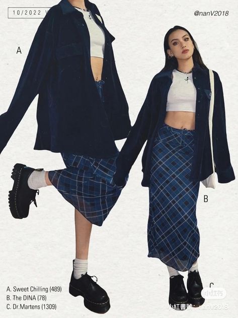 Pick Your Outfit, Plaid Maxi Skirt, Cute Anime, Fashion Mistakes, 가을 패션, Casual Style Outfits, Mode Inspiration, Lookbook Outfits, Looks Vintage