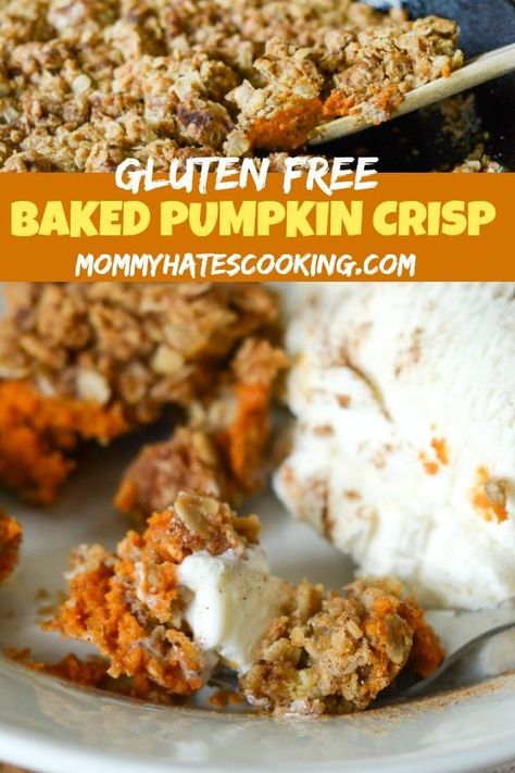 Pumpkin Recipes Gluten Free, Pumpkin Crisp Recipe, Healthy Pumpkin Recipes, Gluten Free Pumpkin Recipes, Pumpkin Cobbler, Pumpkin Crisp, Dairy Free Pumpkin, Pumpkin Recipes Healthy, Recipes Gluten Free