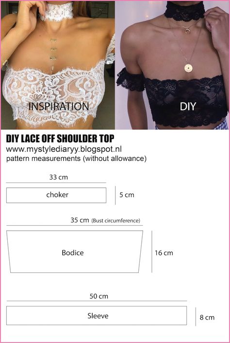 Burlesque Outfit Ideas Simple, Lace Sewing Patterns, Lace Off Shoulder Top, Sheer Outfit, Diy Bra, Skater Outfits, Bralette Outfit, Sewing Lingerie, Diy Clothes Design