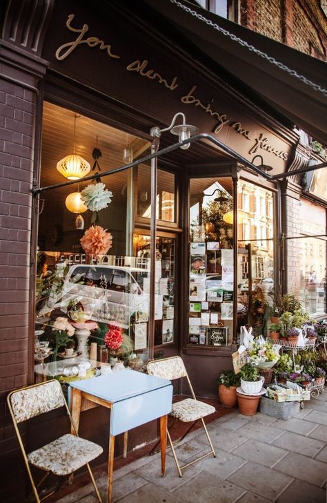 Move over, Brooklyn florists. The new It Girls call London home. Here are seven who have something exciting to say with flowers: Flower And Wine Shop, Florist Coffee Shop, Coffee And Flowers Shop, Floral Coffee Shop, Coffee Flower Shop, Flower Shop Exterior, Cafe Florist, Coffee And Flower Shop, Flower Coffee Shop