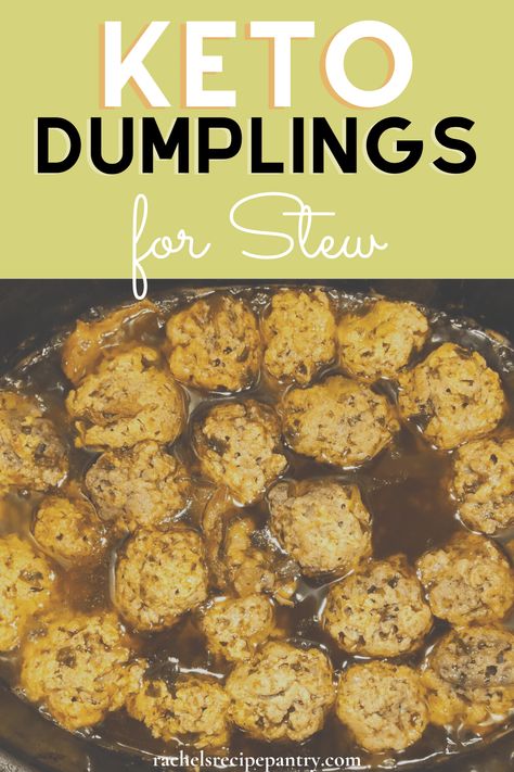 Low Carb Dumplings, Dumplings For Stew, Keto Dumplings, Suet Dumplings, Gluten Free Dumplings, The Stew, Work Meals, Harvest Recipes, Keto Lunch