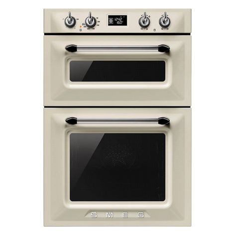 Cream Smeg In-column Retro Oven Door Grill, Built In Double Ovens, Air Cooling System, Best Oven, Single Oven, Oven Range, Built In Ovens, Electric Oven, Cooking Appliances