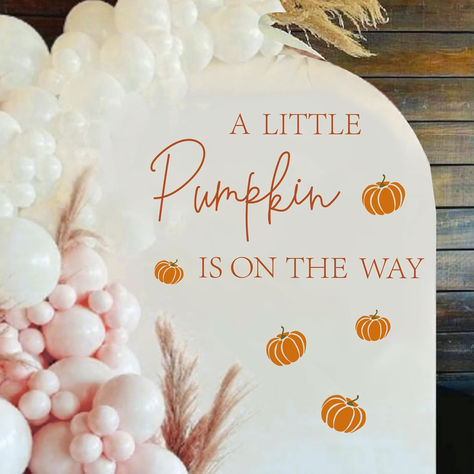 A Little Pumpkin is on The Way Gender Reveal Party Decor Sign Boho Fall Baby Shower Wall Stickers Rustic Wall Decor for Balloon Arch Backdrop Photo Props #ad #littlepumpkin #littlepumpkinisontheway #alittlepumpkinisontheway #pumpkin #pumpkinbabyshower #babyshowerideas #babyshowerthemes #babyshowertheme #babyshoweridea #fallbabyshower #fallbabyshowerideas Boho Gender Reveal Party Ideas, Little Pumpkin On The Way Gender Reveal, Balloon Arch For Gender Reveal, Pink Fall Themed Baby Shower Ideas, A Pumpkin Is On The Way, What Will Our Pumpkin Be Gender Reveal, Pumpkin Gender Reveal Decorations, Gender Reveal Pumpkin Theme, Fall Gender Reveal Decorations