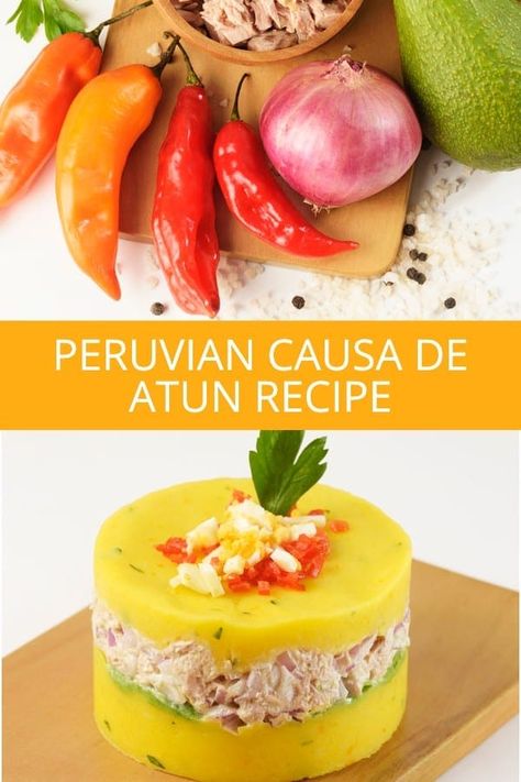 Causa Peruana Recipe, Peruvian Potatoes Recipes, Peruvian Causa Recipe, Peruvian Causa, Peruvian Christmas, Peruvian Potatoes, Perfect Dough, Steak Dinner Sides, Latino Food