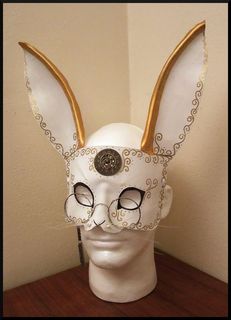 1920s Theme, Bunny Mask, Gold Theme, Mad Tea Party, Masks Masquerade, White Rabbit, Rave Outfits, Kids Costumes, Alice In Wonderland