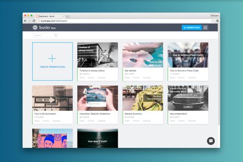 Bunkr Is Now The Definitive PowerPoint Alternative Designed For The Web | TechCrunch Soundcloud Songs, Big Splash, Web Detail, Community Manager, Best Apps, Study Tips, Polaroid Film, Web Design, Presentation