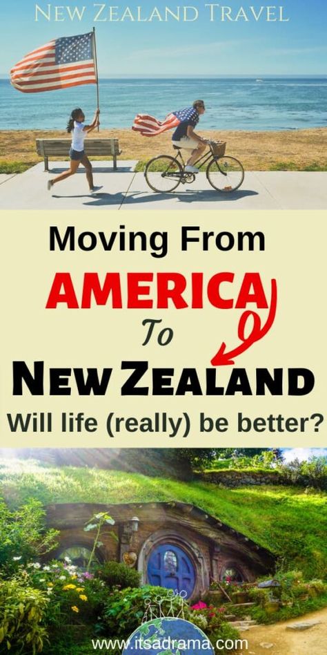 Moving to New Zealand from the USA. With kids or without, how to make your new life in New Zealand as stress-free & the transition from the US to New Zealand not so terrifying! #newzealandtravel #newzealandlife #expatlife Moving To New Zealand From Usa, Move To New Zealand, Life In New Zealand, New Zealand Living, Moving Ideas, New Zealand Adventure, Nz Travel, Moving To New Zealand, Moving Abroad