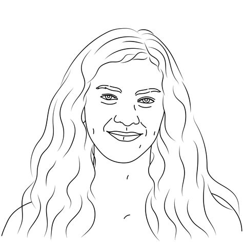 Minimalist line art portrait of a girl, A simple line drawing of a girl. She has a slight smile on her face. black and white line art. Its from a fiverr gig. If you need this type of drawing, you can contact haritha_kh, by clicking on the drawing. Face Black And White, Line Art Portrait, Drawing Of A Girl, Simple Line Drawing, Minimalist Portrait, Simple Line Art, Black And White Line Art, White Line Art, Minimalist Line Art