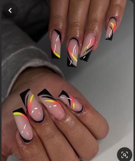 Eccentric Nail Designs, French Tip Funky Nails, Quirky French Nails, French Nail Art, French Nails, Nail Designs, Nail Art, Nails