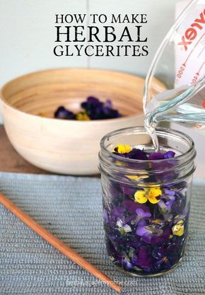 How To Make Herbal Glycerites - Herbal Academy of New England Herbal Recipes, Herbal Tinctures, Natural Healing Remedies, Herbal Healing, Diy Remedies, Natural Therapy, Natural Diy, Healing Herbs, Natural Home Remedies