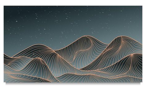 mountain line art print. Abstract mountain contemporary aesthetic backgrounds landscapes. with mountain, sea, skyline, wave. vector illustrations Mountain Line Art, Wave Vector, Waves Vector, Abstract Mountain, Line Art Print, Contemporary Aesthetic, Vector Illustrations, Mountain Landscape, Aesthetic Backgrounds