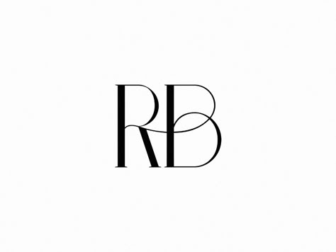 RB | Photographer Monogram by Sara Baudelle on Dribbble Rb Monogram Logo, Rb Monogram, Modern Monogram Logo, Br Monogram, Br Logo, Rb Logo, Bold Logo Design, Monogram Logos, Monogram Invitation