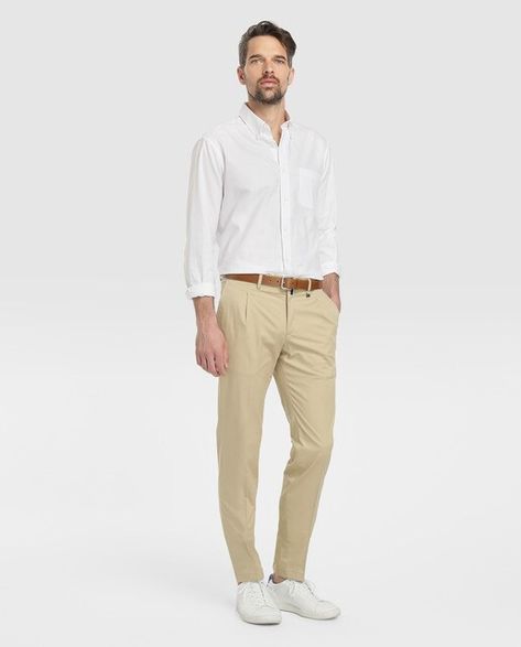 Chino de hombre Pertegaz regular beige Wedding Sponsors, White Polo Men, Beige Pants Men, Beige Chinos, Beige Shirt, Beige Pants, White Polo, Mens Pants, Khaki Pants