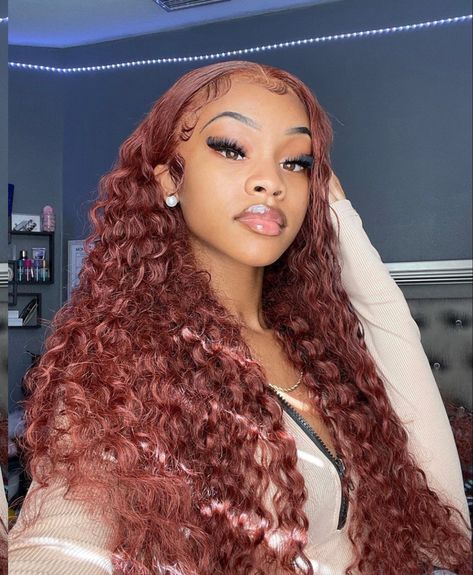 Brown Frontal Wig, Brown Lace Front, Cute Hair Colors, Creative Hair Color, Quick Weave Hairstyles, Cute Braided Hairstyles, Dyed Hair Inspiration, Glueless Wigs, Lace Front Wigs Human Hair