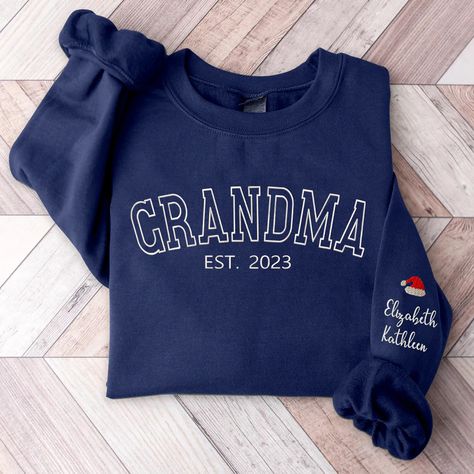 Our sweatshirts are 100% embroidered one by one with great care and dedication. They are 100% cotton and double stitched on the sleeves. Great as Birthday gifts or Holiday presents. This adorable item can be designed upon anyone's wish with any title. Please enter: 1. Nickname. ie. Grandma, Nana, Mimi, ...etc.2. Kids Names (Between 2 Kids by commas). Maintenance instructions:-Washing and gentle drying under 30 °.-Iron at low temperature inside out or between two sheets.Production:- Our products Holiday Presents, Grandpa Shirt, Grandpa Sweater, Personalized Grandma, Kids Names, Gifts For Grandparents, Grandpa Gifts, Kid Names, Fathers Day Gifts