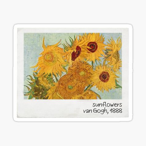 Van Gogh Sunflowers • Millions of unique designs by independent artists. Find your thing. Van Gogh Stickers, Starry Night Sticker, Kindle Decoration, Vincent Van Gogh Starry Night, Vincent Van Gogh Paintings, Van Gogh Sunflowers, Redbubble Stickers, Arte Van Gogh, Paper Toy