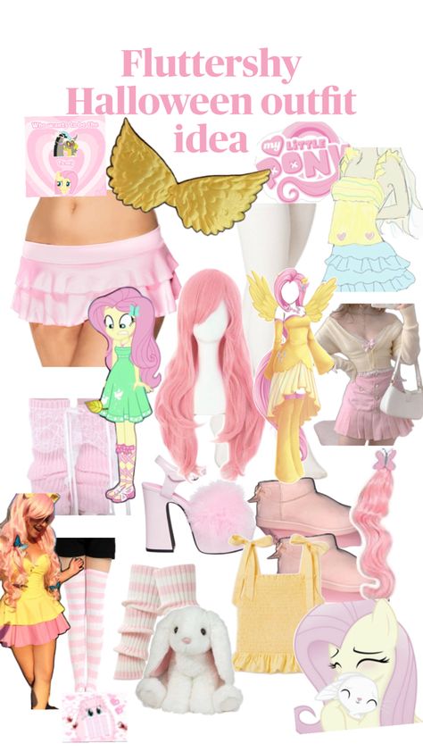 My little pony Fluttershy cute coquette pink and yellow pony costume ideas outfits clothes Fluttershy Costume, Pony Costume, My Little Pony Costume, Desi Jokes, Fluttershy, Halloween Outfits, Costume Ideas, My Little Pony, Style Me