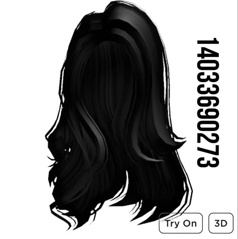 Black Hair Codes, Black Hair Id Roblox, Messy Wavy Hair, Id Brookhaven, Roblox Ids, Roblox Id Codes, Black Wavy Hair, Brookhaven Codes, Roblox Hair