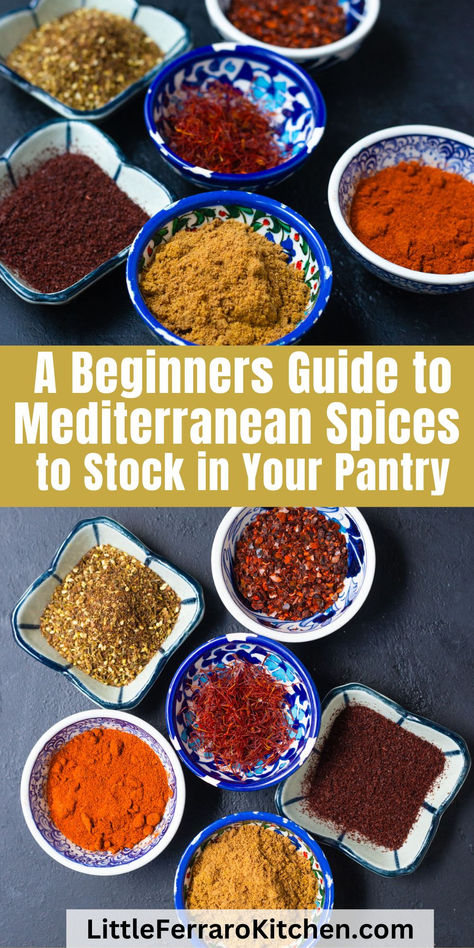 Elevate your meals with vibrant Mediterranean flavors and stock your pantry with these essential spices. Here, you'll find a comprehensive list of the Mediterranean's most beloved seasonings. Mediterranean Spice Blend Recipes, Mediterranean Diet Seasonings, Mediterranean Herbs And Spices, Mediterranean Food List, Mediterranean Seafood, Mediterranean Diet Shopping List, Essential Spices, Mediterranean Seasoning, Man Recipes