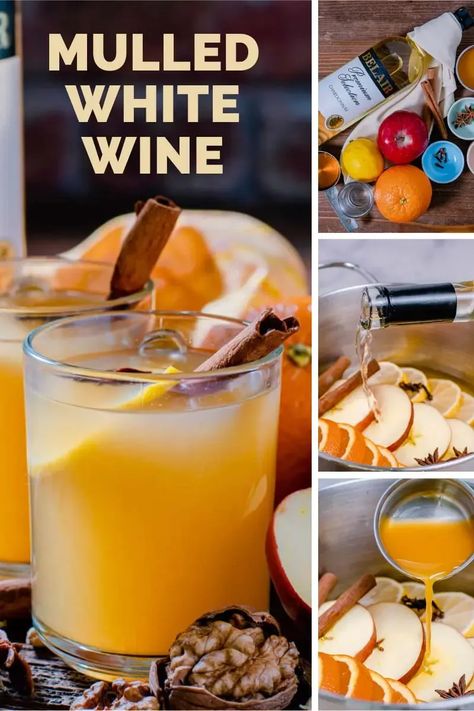 Mulled wine is a classic winter drink. It's warm, comforting, and perfect for sipping by the fire. But if you don't like red wine, this Mulled White Wine is what you need. And a touch of rum gives it a little extra flavor! So if you're looking for something to help you get through the cold weather, give this mulled wine recipe a try! Mulled White Wine, White Wine Recipes, Mulled Wine Recipe, Winter Drink, Wine Recipe, Winter Drinks, Christmas Cocktails, Mulled Wine, Mocktails