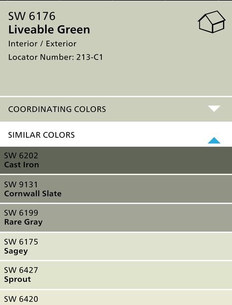 Livable Green, Green Interiors, Coordinating Colors, Cornwall, Interior And Exterior, Cast Iron, Paint Colors, Vacation Home, Exterior