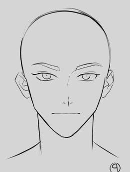 Drawing Base Male Face, Face Base Drawing Male, Man Head Drawing Reference, Front Base Drawing, Head Male Reference, Male Face Shape Drawing Reference, Men Face Drawing Tutorial, Head Bust Drawing Reference, Oc Face Base