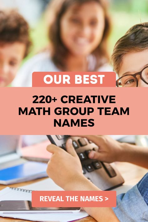 Looking to rename your math group? Check out our extensive list of over 220 creative math team names! From playful puns like "The Algebraic Avengers" to sophisticated choices such as "The Calculating Crew," there's a perfect fit for every personality and project. Whether you're preparing for a math competition or just want a fun name for your study group, we've got you covered. Click to get inspired and take your team's identity to the next level with these unique naming ideas! Math Group Names, Math Competition, Geometric Series, Creative Math, Worst Names, Math Groups, Study Group, Math Humor, Name Generator