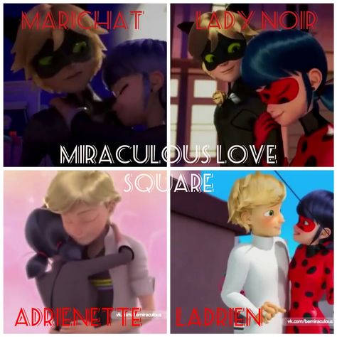 Classic Square Pendant Jewelry Gift, Love Square Miraculous, Mlb Love Square, Miraculous Love Square Season 5, Miraculous Ladybug Love Square, Miraculous Love Square, Adrien Crushing On Marinette, Miraculous Ships, Ladybug Anime