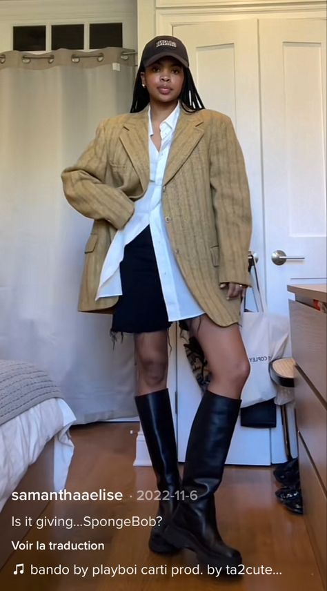 Oversized blazer look Oversized Blazer And Shorts Outfit, Oversized Blazer Outfit 2023, Oversized Blazer Photoshoot, Over Size Blazer Outfits, Boxy Blazer Outfit, Beige Oversized Blazer Outfit, Oversized Plaid Blazer Outfit, Big Blazer Outfit, Oversized Blazer Outfit Work