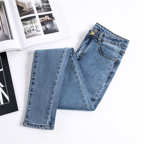 757f843a169cc678064d9530d12a1881desc41522012ri Womens Trouser Jeans, Celana Fashion, Jeans Female, Women Trousers, Jeans Woman, Stretch Denim Fabric, Skirt And Sneakers, Foto Tips