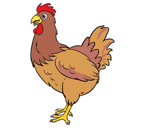 How to Draw a Cute Chicken in a Few Easy Steps | Easy Drawing Guides Colored Drawings, Chicken Drawing, Chicken Pictures, Cartoon Chicken, Rooster Art, Drawing Clipart, Cute Chickens, Baby Drawing, Drawing Tutorial Easy