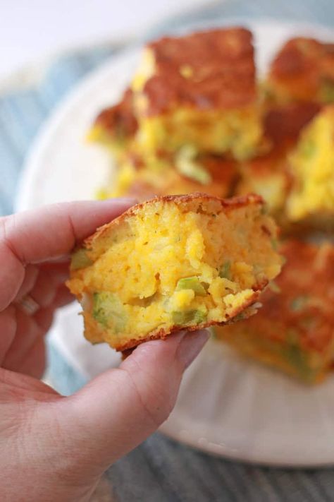 Cheesy Broccoli Cornbread Recipe (with Jiffy Mix) is a classic combination of broccoli and cheese mixed into a sweet, delicious cornbread. It's a great way to get extra veggies into your meal and a perfect side dish + bread all rolled into one! Broccoli Cornbread Recipe Jiffy, Cornbread Recipe With Jiffy, Cornbread With Jiffy Mix, Broccoli Cornbread Recipe, Cornbread With Jiffy, Broccoli Cornbread, Jiffy Cornbread Recipes, Birthday Recipes, Delicious Cornbread