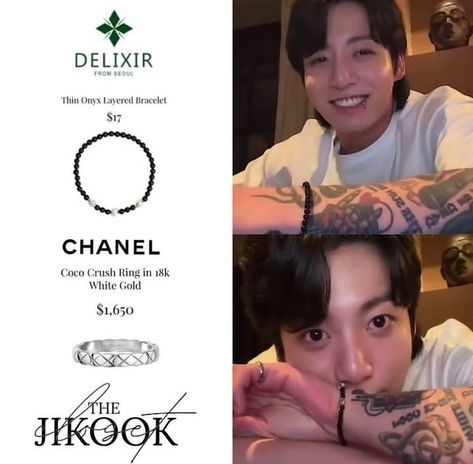 Affordable Jewelry Sites, Jungkook Bracelet, Jungkook Instagram, Jewelry Kpop, Bts Bracelet, Jimin And Jungkook, Army Accessories, Pop Jewelry, Kpop Diy