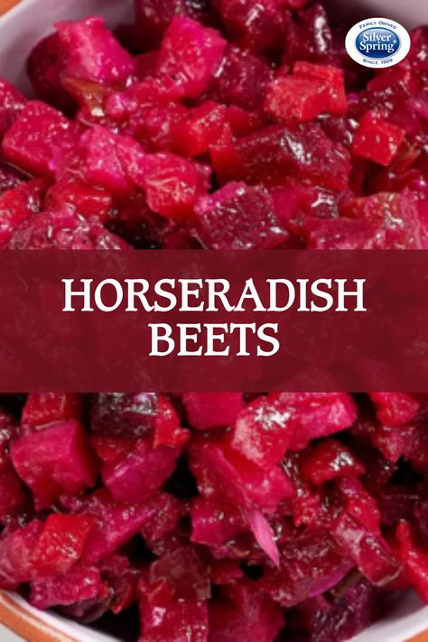 Mix-up your usual side dish this week and try this Horseradish Beets recipe! We add Zing to the mellow flavor profile of beets by creating a Prepared Horseradish butter sauce you'll want to put on everything. #SideDish #Beets #Butter #Sauce #Horseradish #GiveItZing Horseradish Beets Recipe, Butter Beets Recipe, Beets And Horseradish Recipe, Beet Horseradish Recipe, Horseradish Butter, Spring Foods, Horseradish Recipes, Beets Recipe, Prepared Horseradish