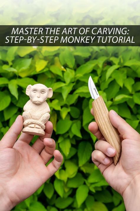 The Monkey carving project is a fantastic introduction to the craft, allowing you to practice fundamental carving techniques while creating a cute wooden sculpture 🐒 Equipped with the best wood carving tools for beginners, as we recommend, you'll have the perfect companions to embark on this journey. Best Wood Carving Tools, Carving Animals, Fish Dragon, Carving Tutorial, Monkey Wood, Whittling Projects, Simple Wood Carving, Wood Carving For Beginners, Animal Stencil