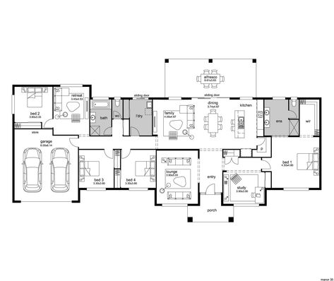 Hampton House Layout, Hamptons House Plans Layout, Hampton Style House Plans, Hamptons Bloxburg House, Hampton House Floor Plan, Hamptons Floor Plan, Hamptons House Layout, Hamptons House Floor Plan, Acerage Homes Floor Plans