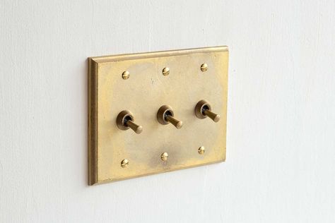 Our predictions for the interiors trends that will define 2016. Brass Light, Light Switches, Brass Lighting, Toggle Switch, Light Switch Plates, Plate Design, Interior Trend, Switch Plate, Switch Plates