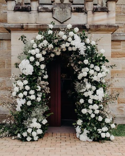 Sydney wedding florist | Nicola Reynolds on Instagram: "Getting married in 2022? I’d love to hear from you! ✨ Head to the link in our bio and get in touch for a free quote. Let’s make something beautiful! Photo by @pepperjuneweddingco" Modern Bridal Bouquets, Elegant Bridal Bouquets, Church Wedding Flowers, Floral Archway, Wedding Archway, Green Wedding Flowers, Floral Arch Wedding, Church Wedding Decorations, Arch Decoration Wedding