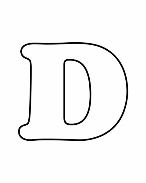 Letter D - Free Printable Coloring Pages Bubble Letter D, The Letter D, Abc Coloring Pages, Alphabet Templates, Printable Alphabet Letters, Alfabet Letters, Free Printable Letters, Printable Alphabet, Alphabet Coloring Pages