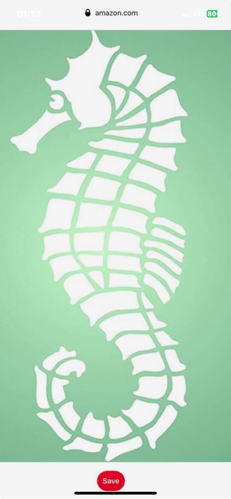 Seahorse Stencil, Fish Stencil, Chest Makeover, Horse Stencil, Cool Stencils, Deco Marine, Seahorse Art, Mosaic Animals, Stencil Painting On Walls