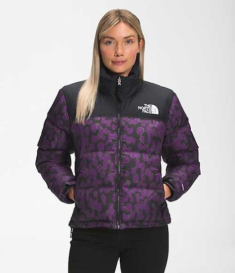 North Face 1996 Nuptse, 1996 Nuptse Jacket, 1996 Retro Nuptse Jacket, Retro Nuptse Jacket, The North Face Puffer, Purple Leopard Print, Nuptse Jacket, North Face Nuptse, Leopard Jacket