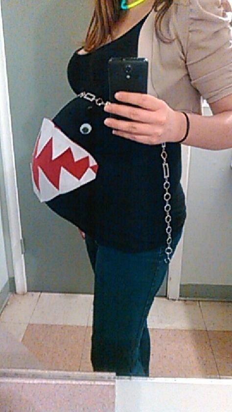 Pregnancy just expands your costume options... #pregnancyhacks Costumes For Pregnant Couples, Pregnant Family Halloween Costumes, Pregnant Cosplay, Funny Pregnant Halloween Costumes, Super Mario Kostüm, Pregnancy Halloween Costumes, Maternity Halloween Costumes, Maternity Halloween Costume, Pregnant Halloween Costume