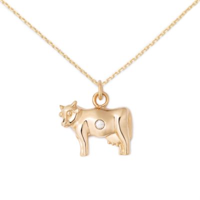 Diamond Pendants - DelicaciesDelicacies Cow Necklace, Clear Crystal Necklace, Food Jewelry, Gold Diamond Jewelry, 14k Gold Necklace, Card A, Foodie Gifts, Gold Jewellery, Necklace Gold