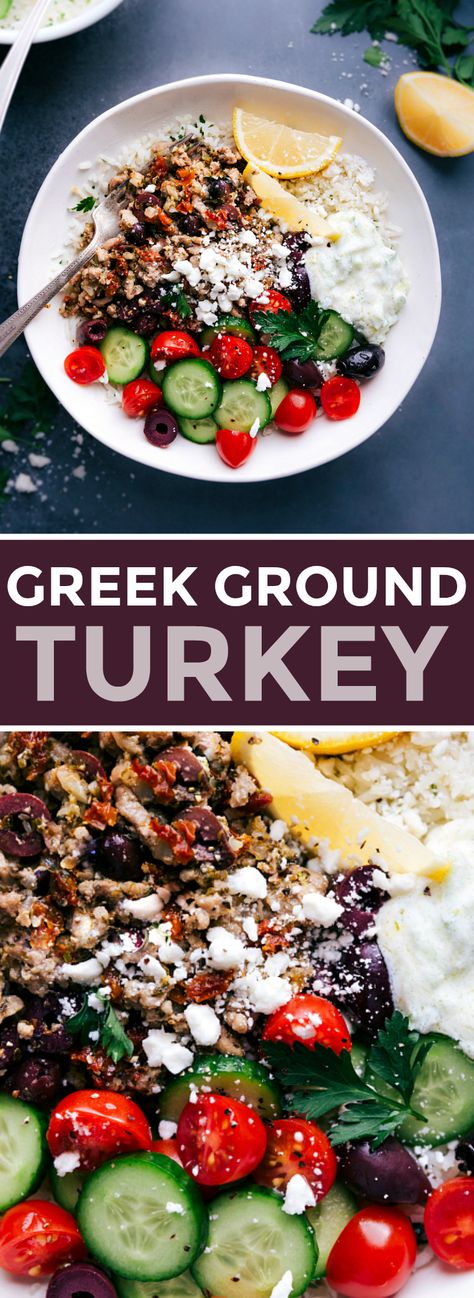 Turkey Rice Bowls Healthy, Ground Turkey Salad Bowl, Greek Bowls Ground Turkey, Ground Turkey Arugula Recipes, Summer Turkey Dinner, Ground Turkey With Tomatoes, Ground Turkey Recipes For Dinner Mediterranean, Turkey Mediterranean Recipes, Ground Turkey Cucumber Recipes