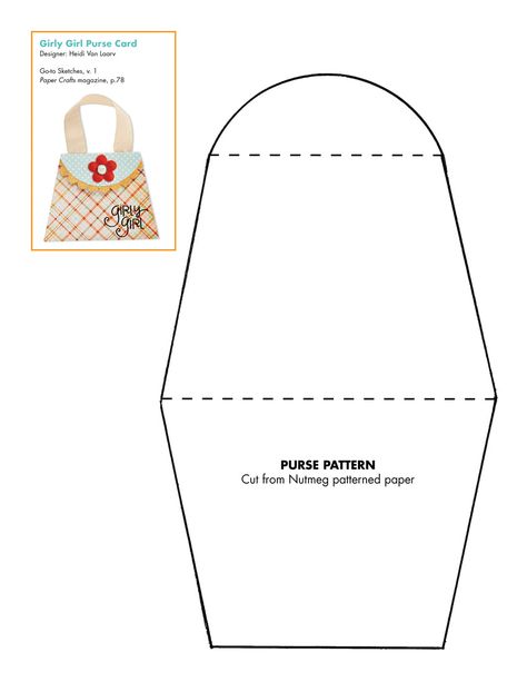 Free+Printable+Paper+Purse+Template+Pattern Paper Purse Template, Diy Paper Purses, Gift Tag Template Free, Purse Template, Paper Shapes, Handbag Card, Paper Purse, Sketch Paper, Card Purse