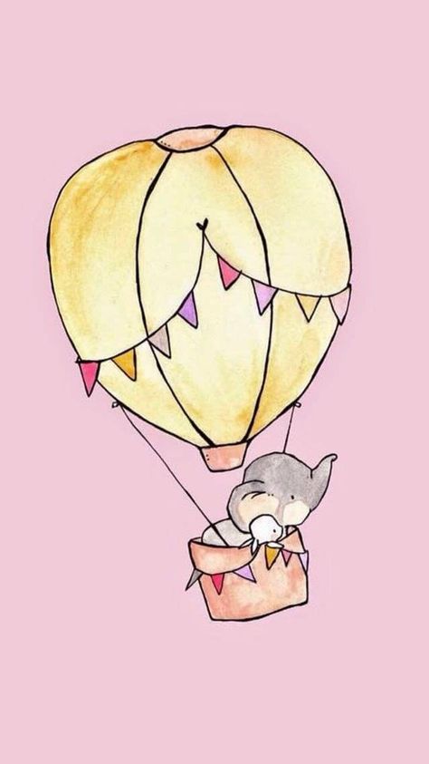 Cute lockscreen Pink Nursery Art, Elephant Cards, Elephant Wallpaper, Bunny Nursery, Art Mignon, Siluete Umane, Soyut Sanat Tabloları, Lukisan Cat Air, Pink Nursery