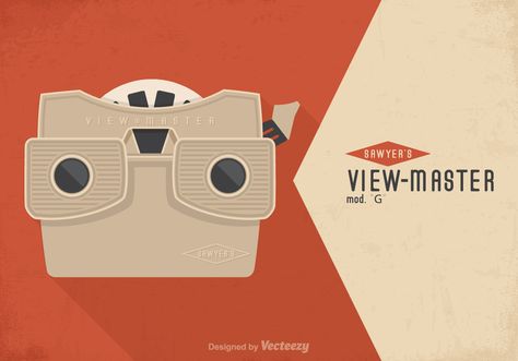 Free Vintage Viewmaster Vector Poster Memory Projects, Vector Poster, Vector Art Design, Stamp Carving, View Master, Photo Website, Retro 1, 3d Photo, Precious Memories