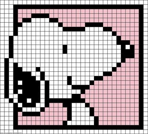 Tapestry Blanket Crochet, Sanrio Tapestry Crochet, Snoopy Pixel Grid, Grid Patterns Crochet, Crochet Alpha Patterns, Crochet Grid Patterns, Pixel Grid, Crochet Grid, Grid Patterns